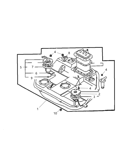 1997 Chrysler Sebring Fuel Tank & Pump Diagram