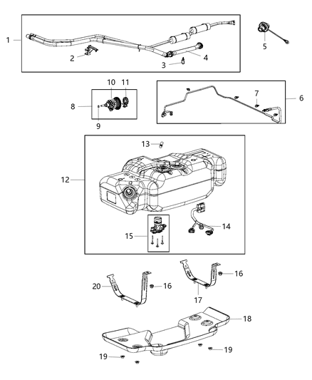 2016 Ram 1500 Tank-Diesel Exhaust Fluid Diagram for 52029737AH