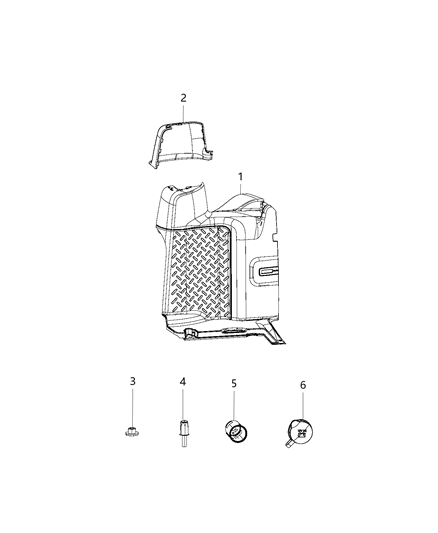 2016 Jeep Wrangler Quarter Trim Panel Diagram