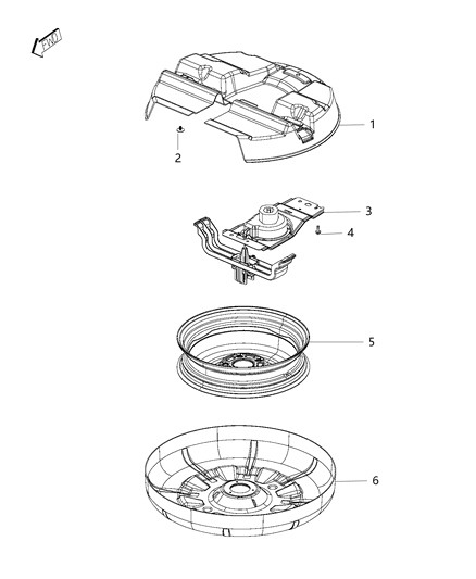 2017 Dodge Grand Caravan Spare Tire Stowage Diagram