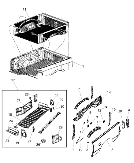 2011 Ram 1500 Box-Pickup Diagram for 68054880AB