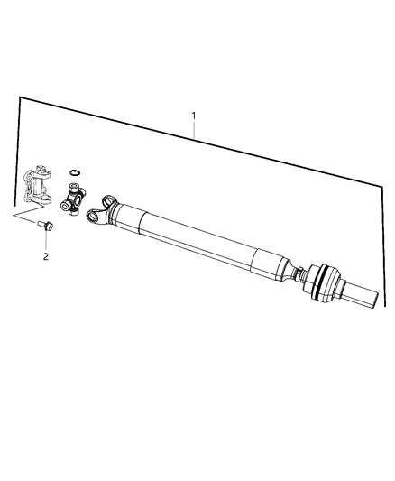 2016 Ram 1500 Drive Shaft Rear Front Diagram for 52123021AE