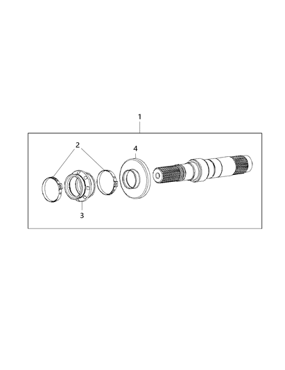 2021 Ram 1500 Boot-Output Shaft Diagram for 68533782AA