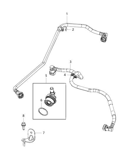 2020 Ram 1500 O Ring Diagram for 68217337AA