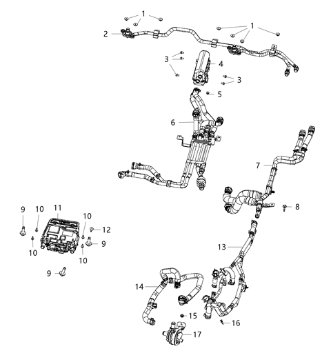 2021 Jeep Wrangler AUXILIARY PUMP Diagram for 68402076AB