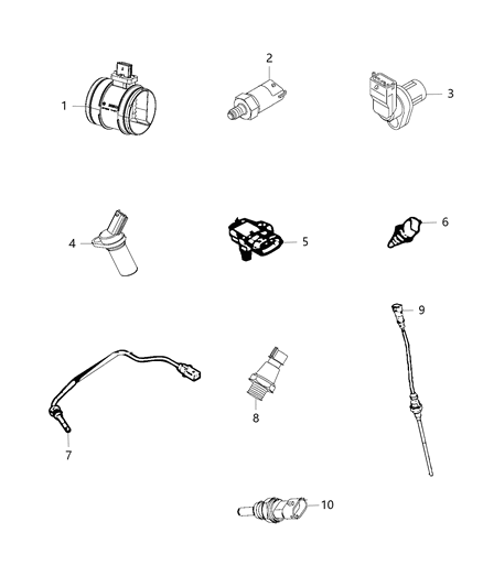 2017 Ram ProMaster 1500 Sensors, Engine Diagram 1