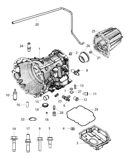 2007 Dodge Ram 1500 Case , Transmission Diagram