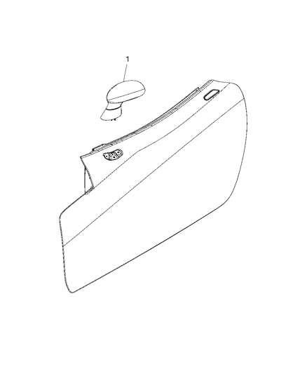 2013 Dodge Viper Outside Rear View Mirror Diagram for 1VX80LBYAA