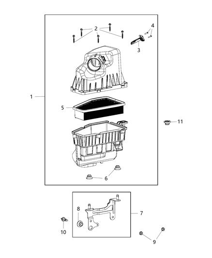 2019 Jeep Cherokee Air Cleaner Diagram 2