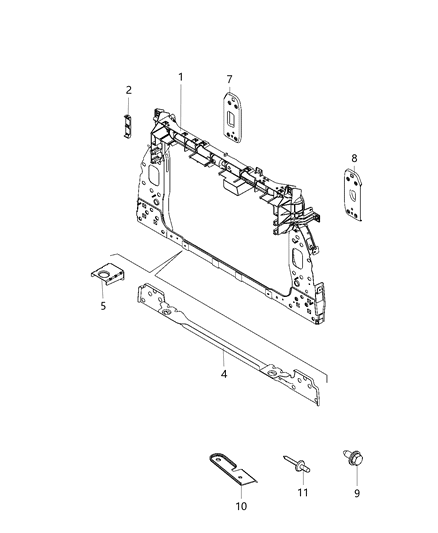 2020 Jeep Renegade Radiator Support Diagram