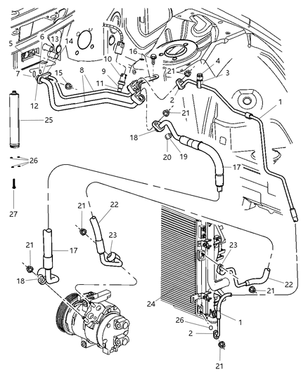 2012 Dodge Challenger A/C Plumbing Diagram