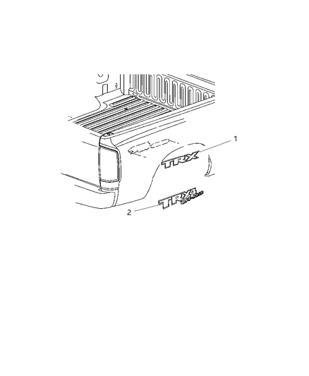 2010 Dodge Ram 2500 Decals & Tape Stripes Diagram