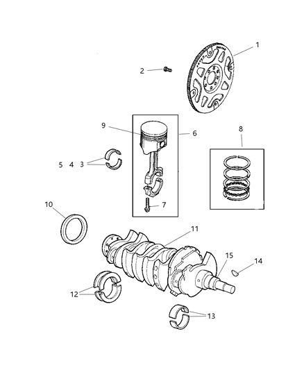 2002 Jeep Liberty Flywheel Diagram for 53010481AB