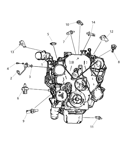 2012 Jeep Compass Sensor Air Flow Diagram for 68027657AA