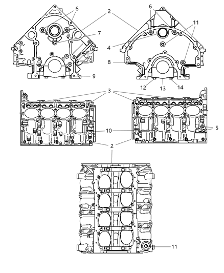 2008 Dodge Ram 1500 Engine Cylinder Block And Hardware Diagram 3