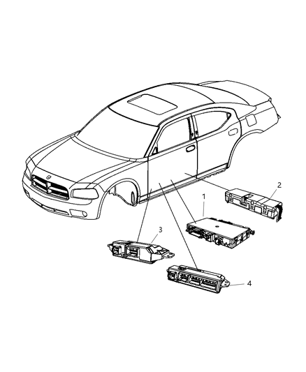 2008 Chrysler 300 Module-Window Memory Diagram for 4602838AB