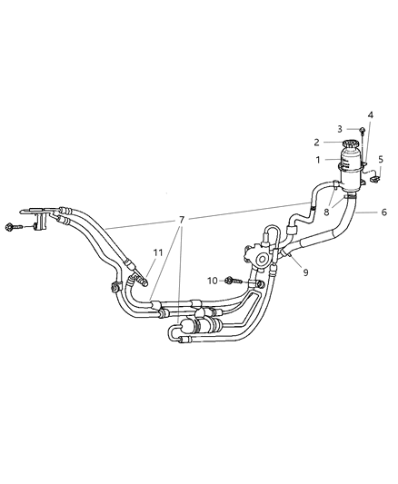 2007 Jeep Liberty Power Steering Hoses And Reservoir Diagram 3