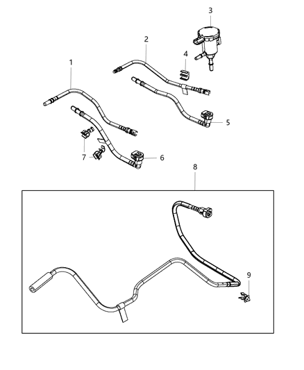 2018 Jeep Wrangler Emission Control Vacuum Harness Diagram