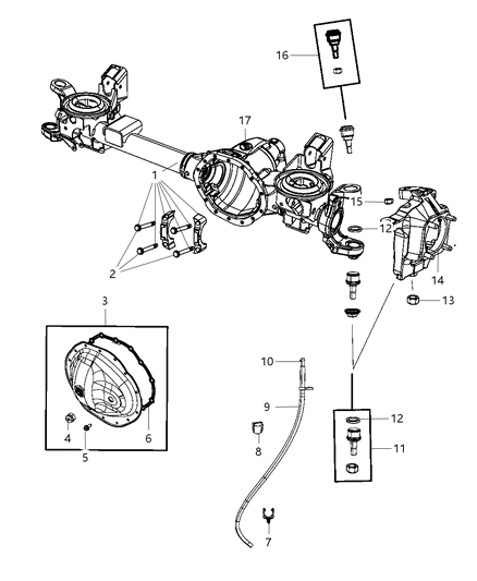 2009 Dodge Ram 3500 Housing & Vent Diagram 1