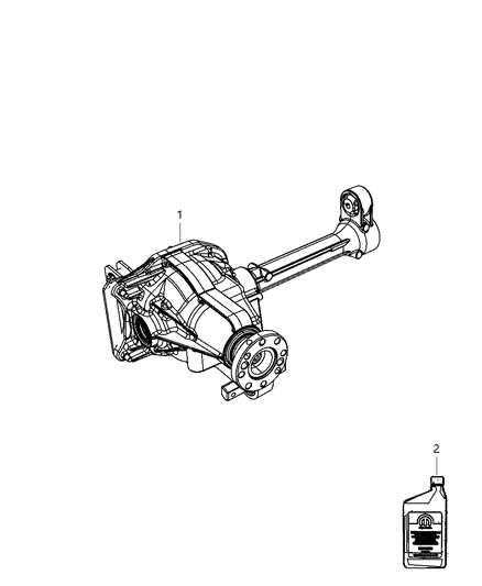 2009 Jeep Liberty Axle Assembly, Front Diagram