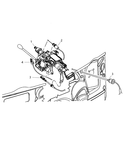 2007 Dodge Charger Gearshift Controls Diagram 2