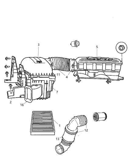 2006 Dodge Ram 3500 Air Cleaner Diagram