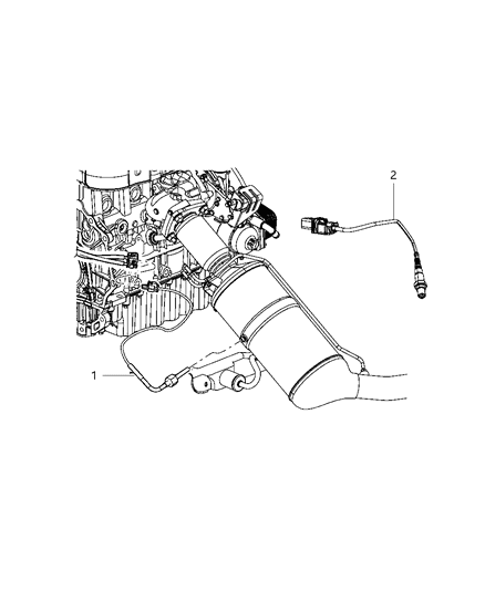 2017 Jeep Wrangler Oxygen Sensor Diagram for 68078717AA