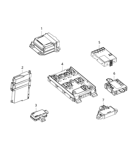 2015 Dodge Charger Air Bag Control Module Diagram for 68226173AC