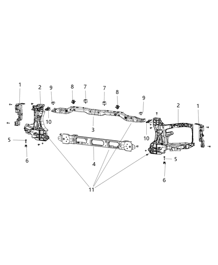 2015 Ram 3500 Radiator Support Diagram