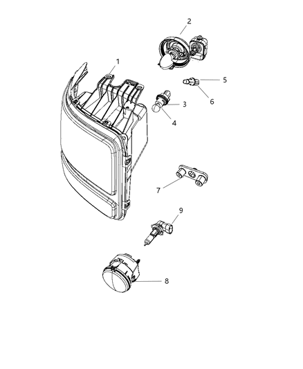 2007 Dodge Nitro Front Lamps Diagram