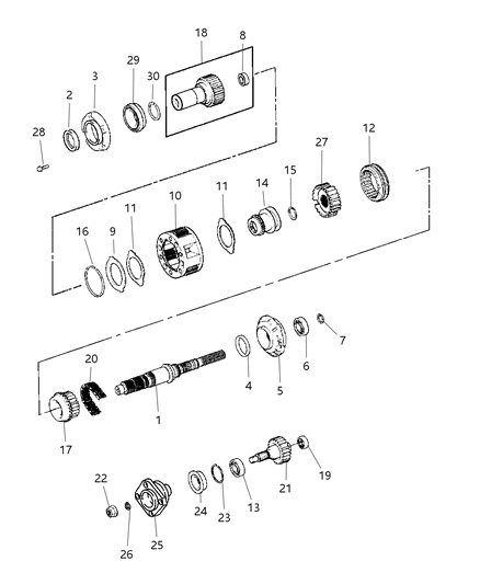 2001 Dodge Durango Gear Train Diagram 1