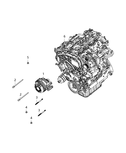 2019 Jeep Wrangler Stud Diagram for 6512452AA