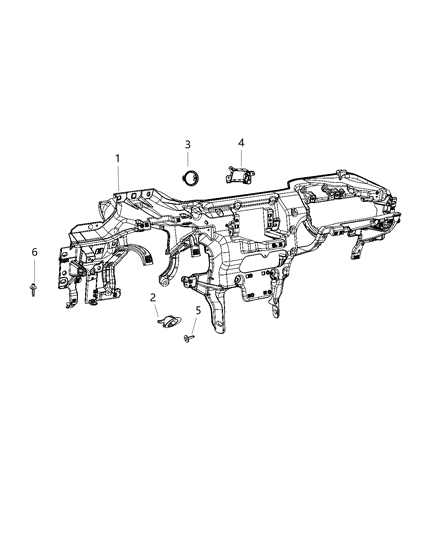 2020 Dodge Durango Instrument Panel & Structure Diagram 2