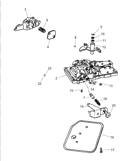 2002 Dodge Ram Van Lever-Manual Valve Diagram for 4617436AB