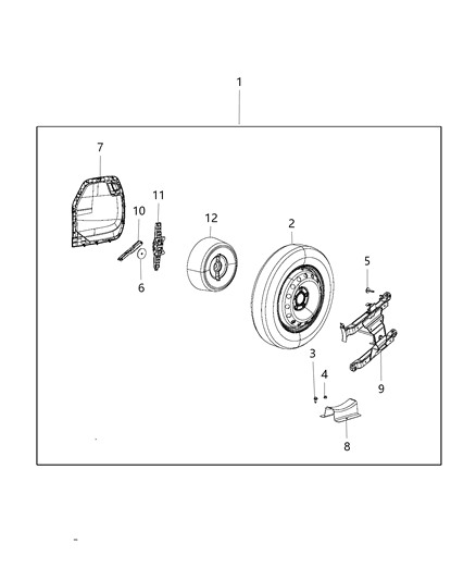 2020 Chrysler Voyager Emergency Kit, Tire Repair Diagram