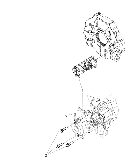2016 Ram 3500 Cab Chassis Starter & Related Parts Diagram 2