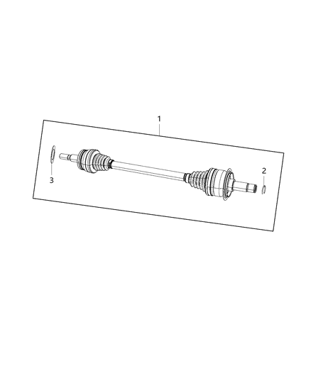 2020 Dodge Charger Axle Shafts, Rear Diagram