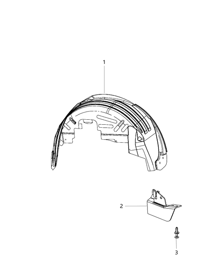 2012 Dodge Journey Rear Wheelhouse Shields Diagram