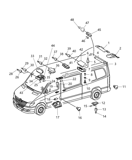 2007 Dodge Sprinter 3500 Screw Diagram for 68010354AA