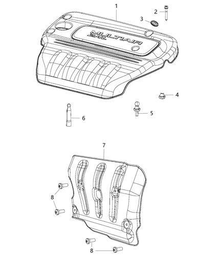 2021 Jeep Compass Engine Cover & Related Parts Diagram 2