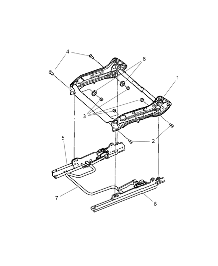 2005 Dodge Durango Manual Adjuster Diagram