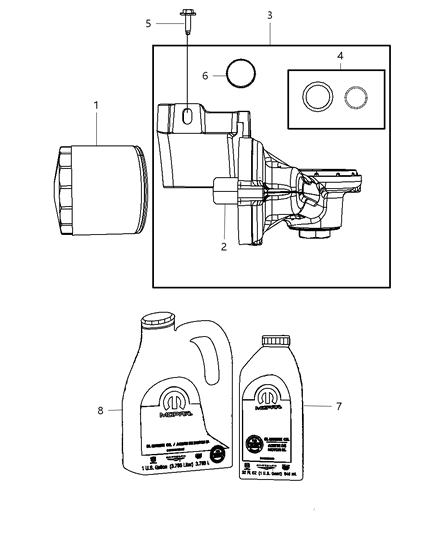 2009 Chrysler Town & Country Oil-10W30 Diagram for 4761839AC