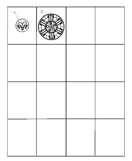 2009 Dodge Durango Wheel Covers & Center Caps Diagram