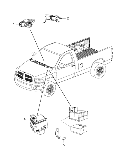 2015 Ram 5500 Modules, Brakes & Suspension Diagram