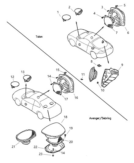 1997 Chrysler Sebring Coupe Speakers Diagram