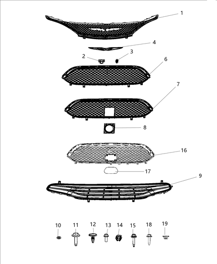 2020 Chrysler Pacifica Grille Diagram