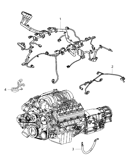 2014 Jeep Grand Cherokee Wiring-Engine Diagram for 68148074AD