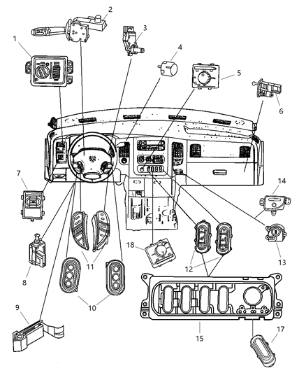 2005 Dodge Ram 2500 Switch-Differential Diagram for 56049708AA