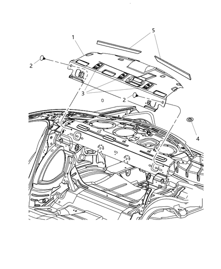 2011 Dodge Charger Rear Shelf Panel Diagram