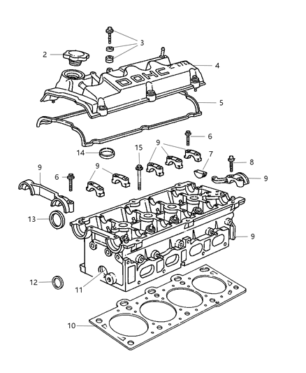 2004 Chrysler PT Cruiser Cylinder Head Diagram 1